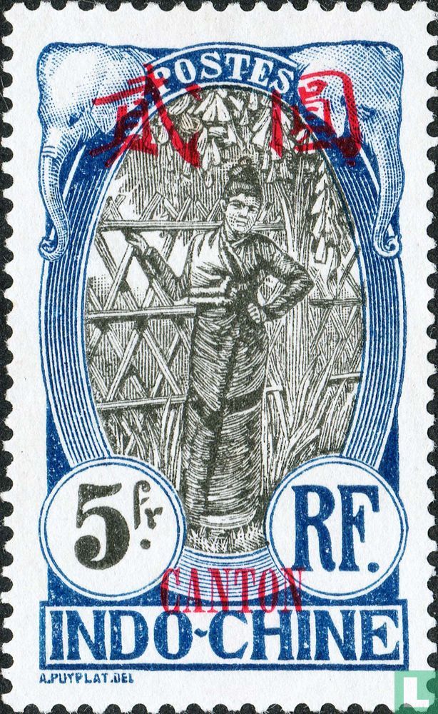 Timbres Indochine surchargé