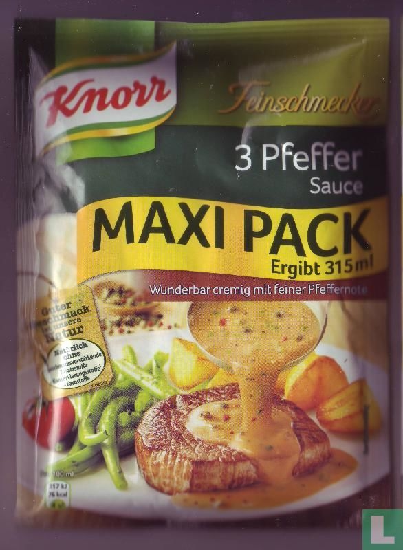 Knorr - Feinschmecker - 3 pfeffer sauce - Maxi Pack - 50g EAN 8714100678473  (2018) - Knorr - LastDodo