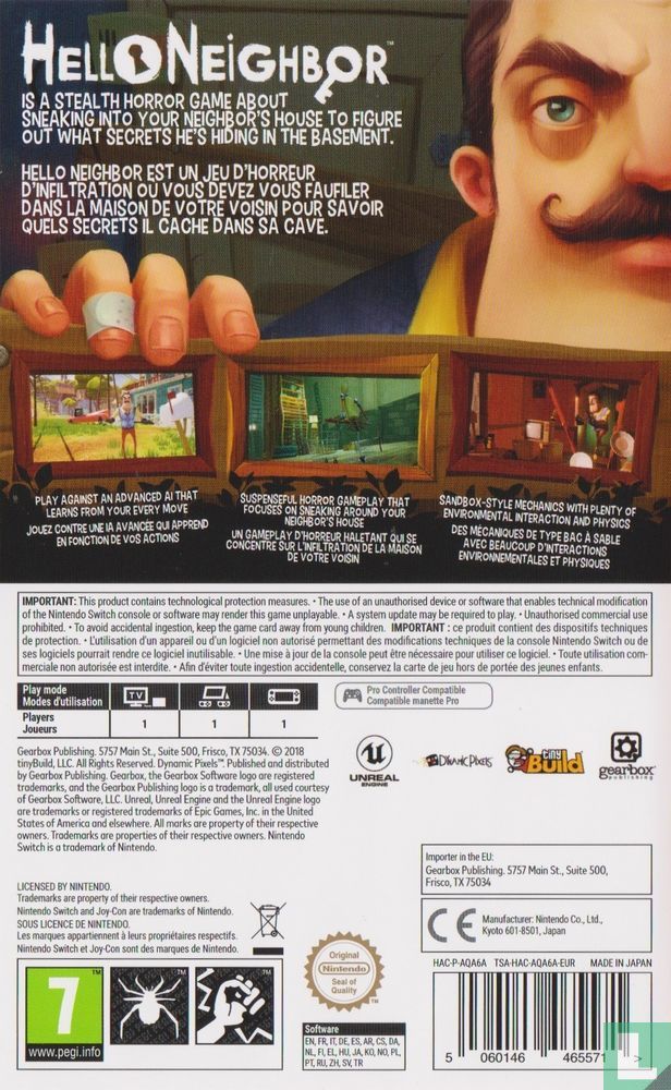 Hello Neighbor (2018) - Nintendo Switch - LastDodo