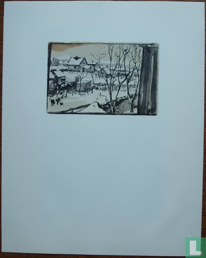 Uitzicht uit het atelierraam in Bennekom