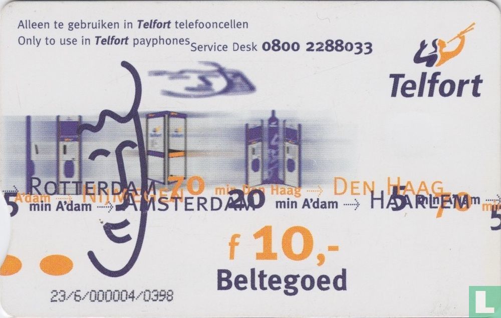 Telfort ƒ10,-