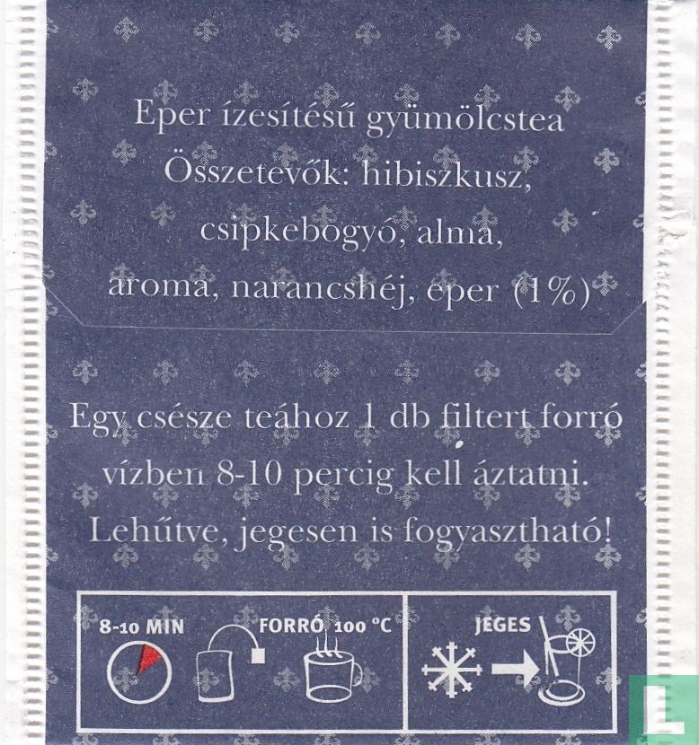 Eper izesítésü gyümölcstea