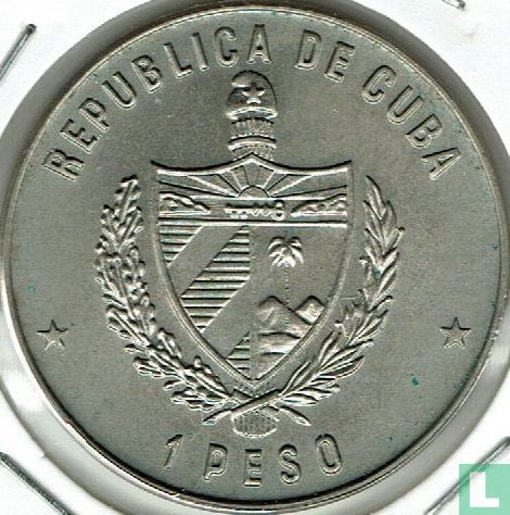 Cuba 1 peso 1986 "Football World Cup in Mexico"