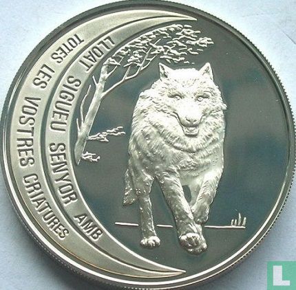 Andorra 10 diner 1995 (PROOF) "Wolf"