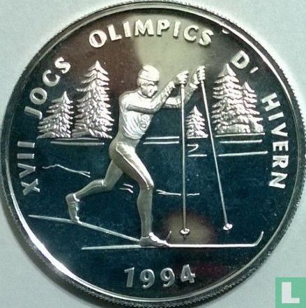 Andorra 5 diners 1993 (PROOF) "1994 Winter Olympics in Lillehammer"