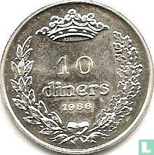 Andorra 10 diner 1986 "Joan D.M. Bisbe D'Urgell I"