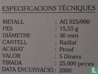 Andorre 5 diners 2000 (BE) "Nativity scene"