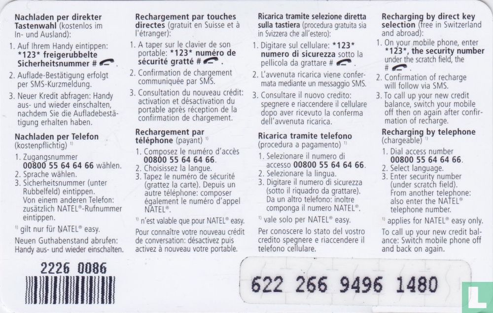 Value Card 50 CHF