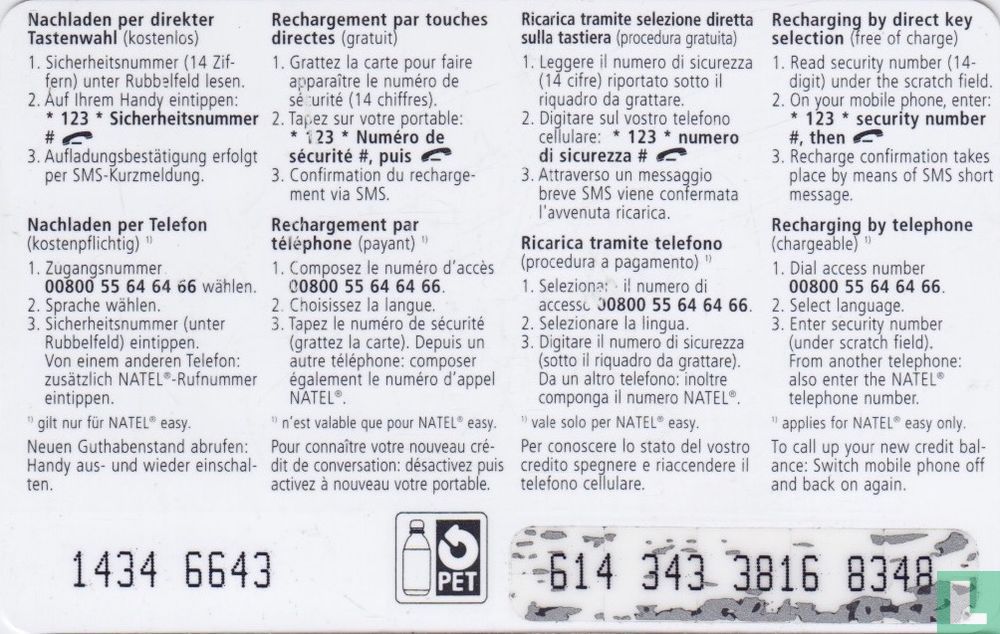 Value Card 30 CHF