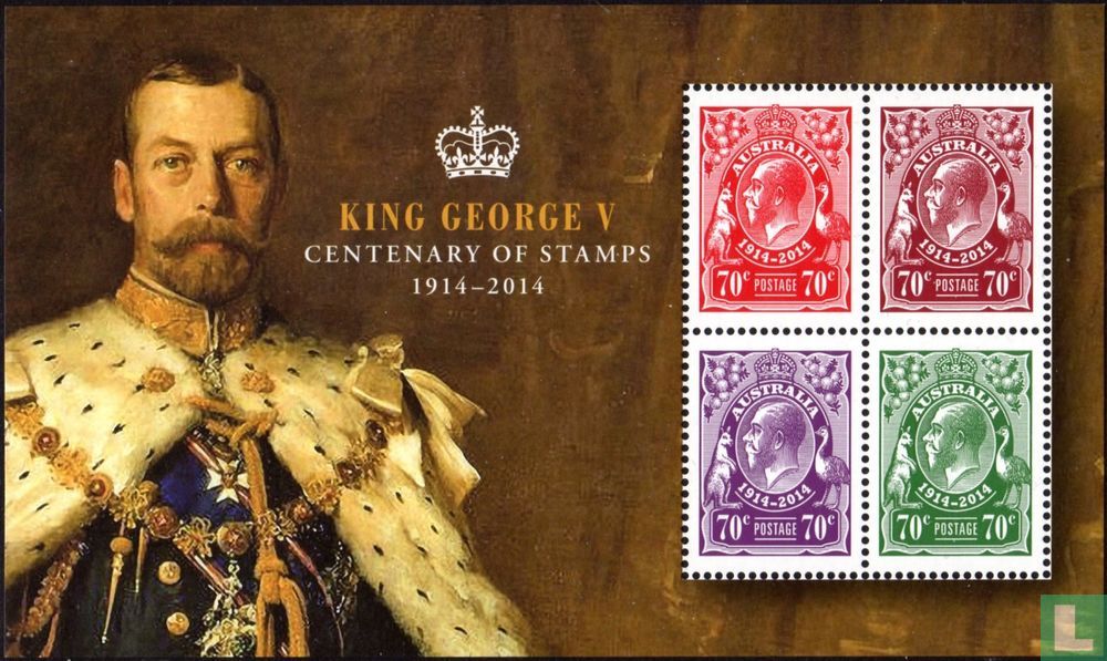 100 jaar koning George V postzegels (2014) - Australië - LastDodo