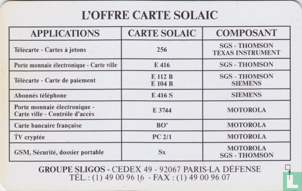 Solaic Smart Cards