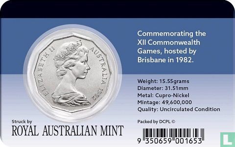 Australia 50 cents 1982 "XII Commonwealth Games in Brisbane"