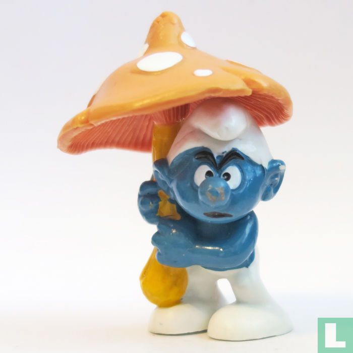 Schtroumpf avec champignon (orange)