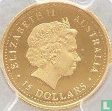 Australië 15 dollar 2001 (PROOF) "Year of the Snake"