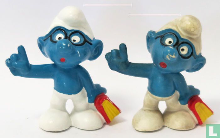 Brilsmurf met boek