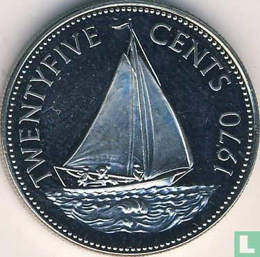 Bahamas 25 Cent 1970
