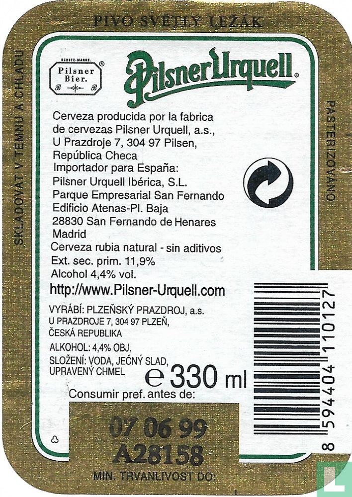 Pilsner Urquell (Export)