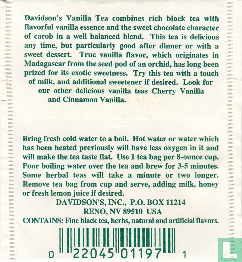 Vanilla Tea