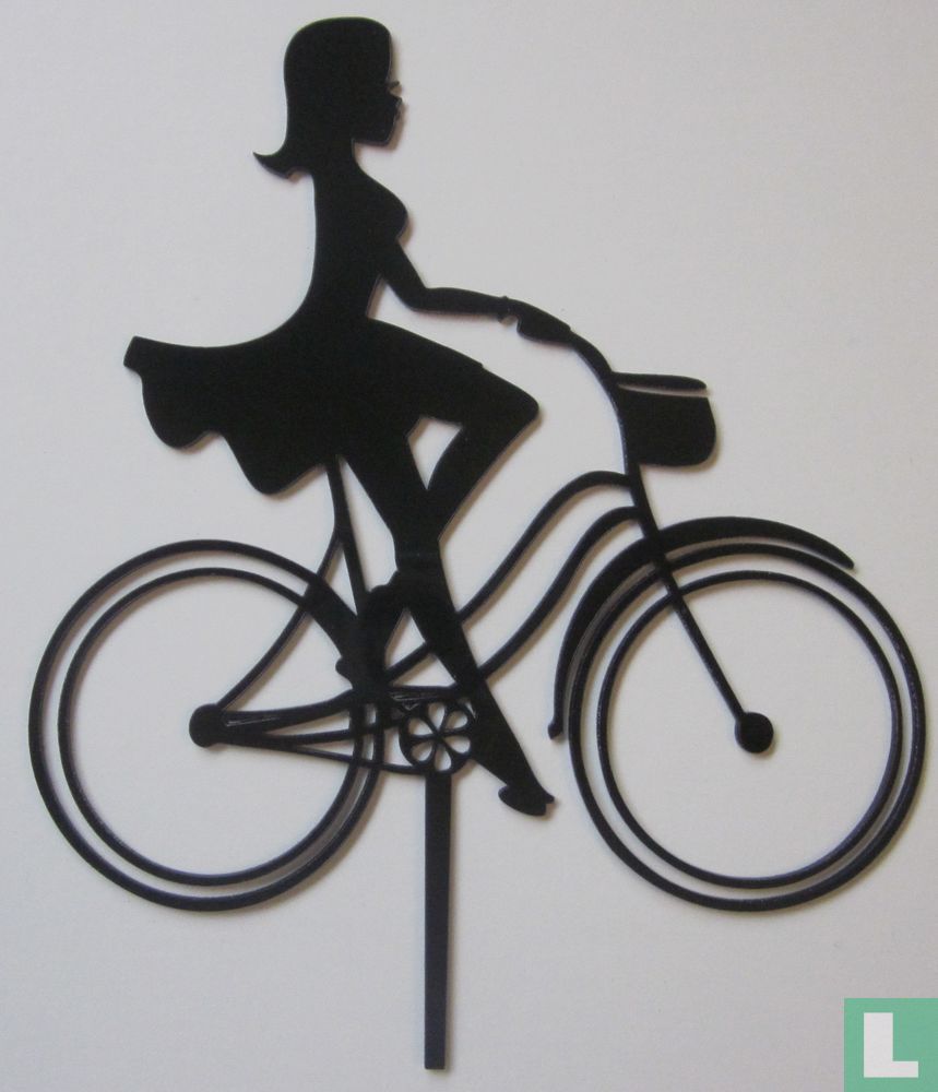 Dame op damesfiets