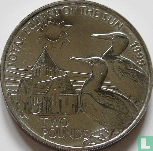 Alderney 2 pounds 1999 "Total Eclipse of the Sun"