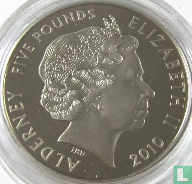 Alderney 5 pounds 2010 (PROOF - copper-nickel) 