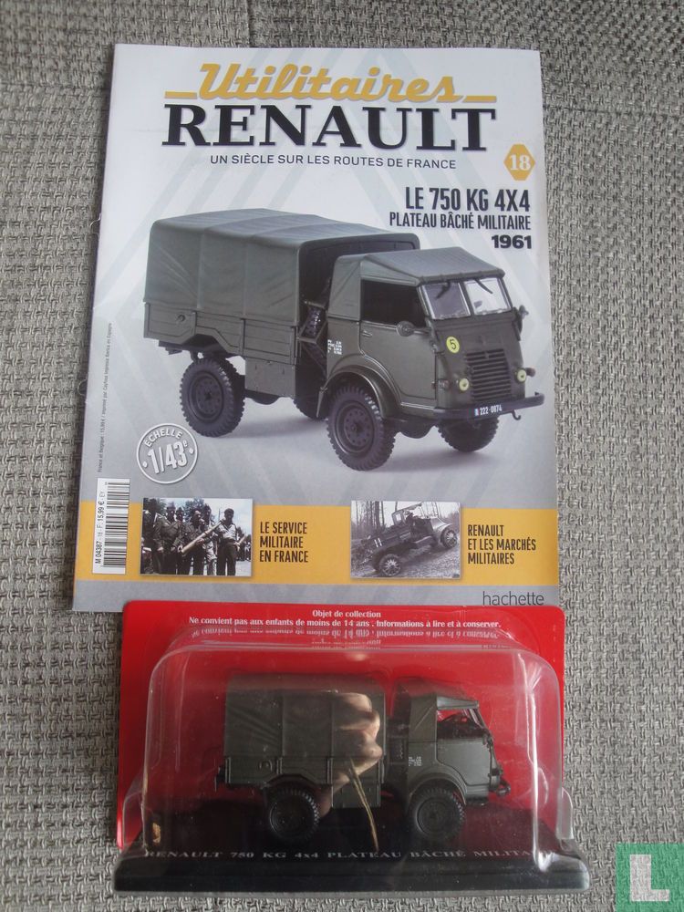 Renault R2087 750 kg 4x4 plateau bâché militaire G111N018 - M4387-018  (2019) - Ixo (Editions Hachette) - LastDodo