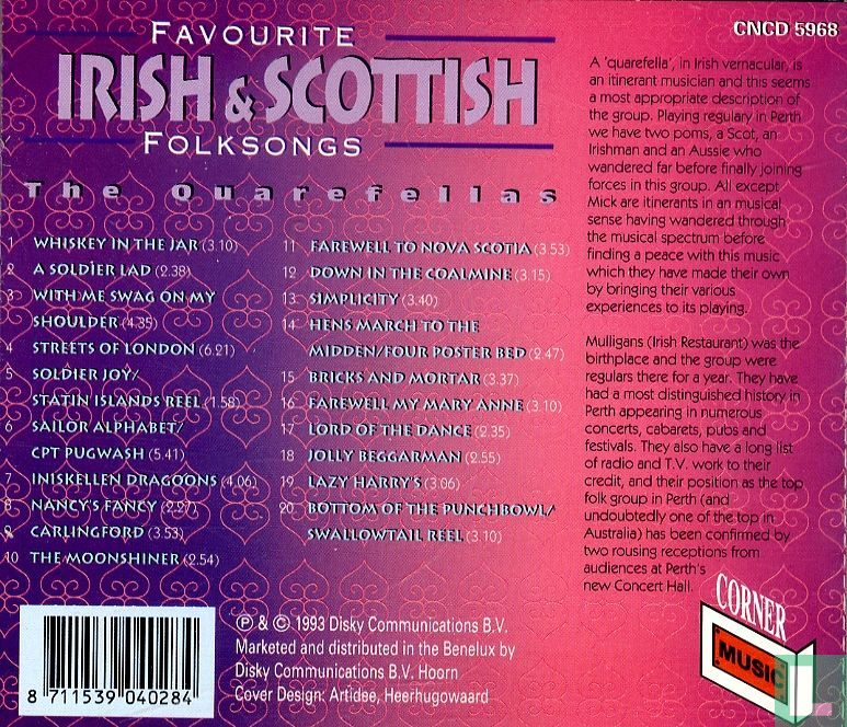 Favourite Irish & Scottish Folksongs