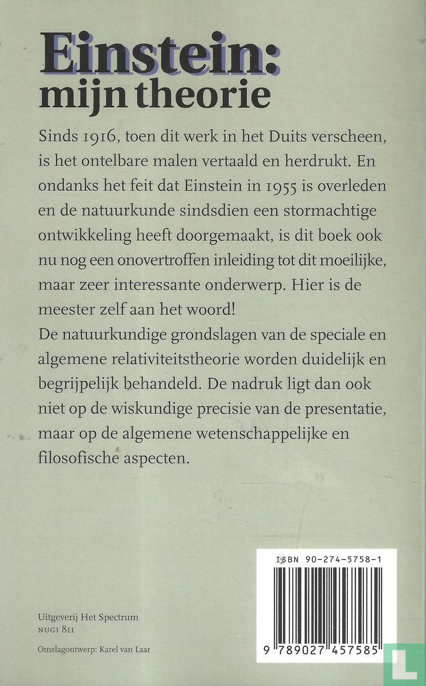 Einstein: Mijn theorie