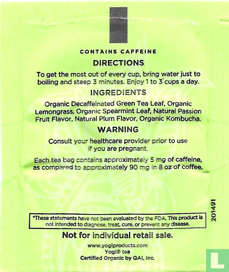 Green Tea Kombucha Decaf