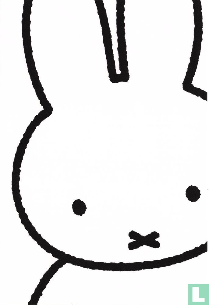 trek de wol over de ogen Bowling George Hanbury Portret van Nijntje in zwart/wit (2020) - Kinderpostzegels (logo) - LastDodo
