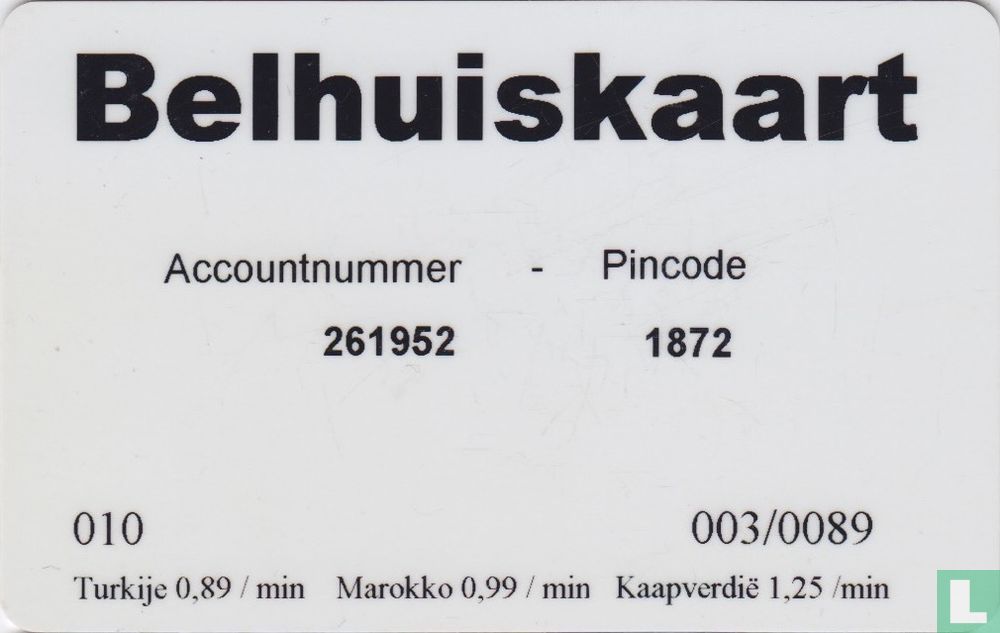 Belhuiskaart