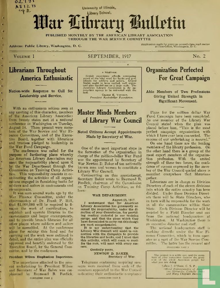 War Library Bulletin (US) 2