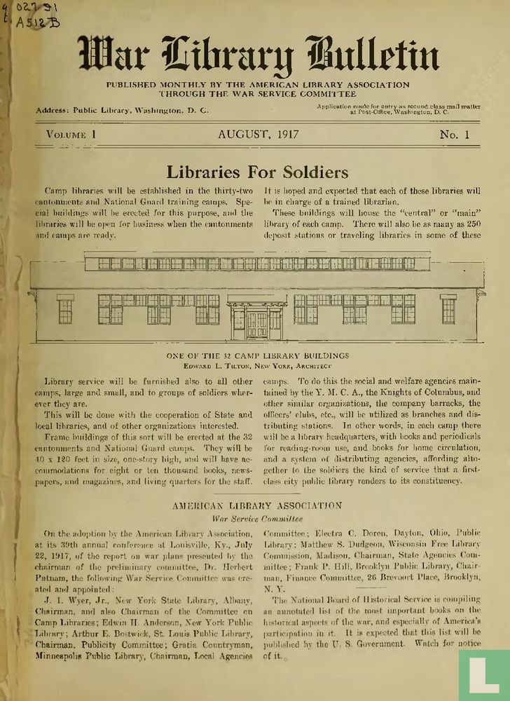 War Library Bulletin (US) 1