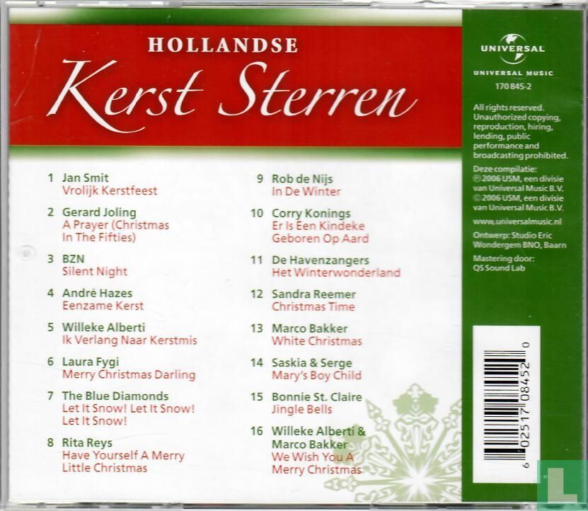Negen onszelf Gedetailleerd Hollandse Kerst Sterren CD 170 845-2 (2006) - BZN - LastDodo