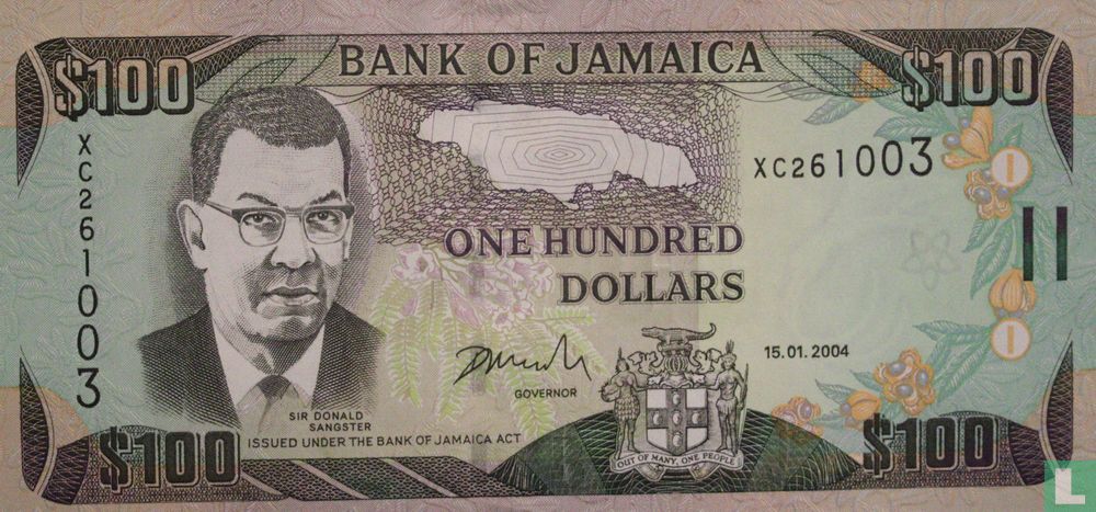 Jamaika 100 Dollar 2004