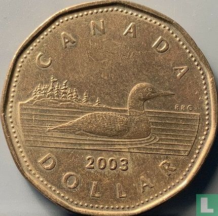 Canada 1 dollar 2003 (type 2 - without W)