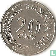 Singapour 20 cents 1981