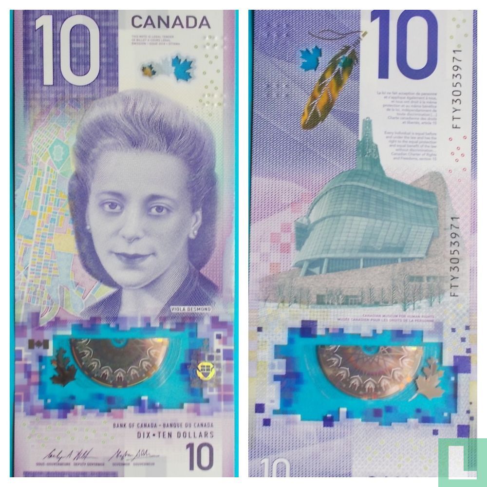 Canada 10 Dollars 2018