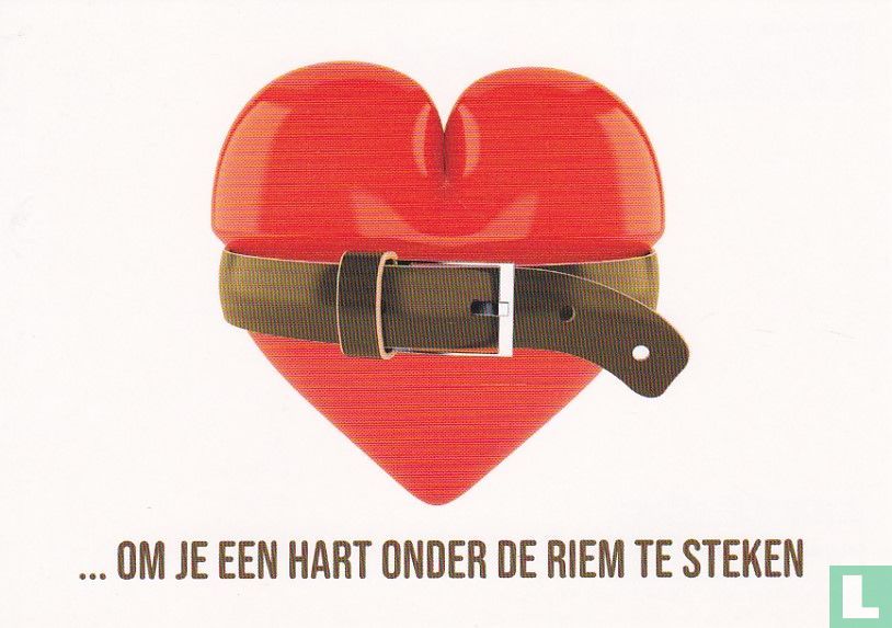 B200056a - Positive Vibes Crisiskaart 5 "…Om Je Een Hart Onder De Riem
