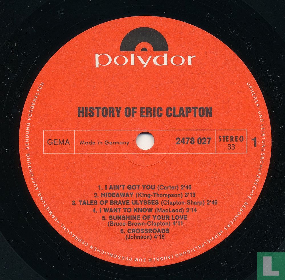 History of Eric Clapton