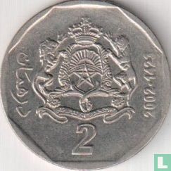 Maroc 2 dirhams 2002 (AH1423)
