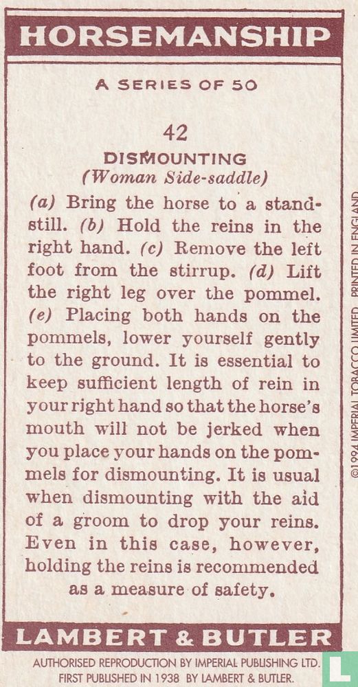 Dismounting