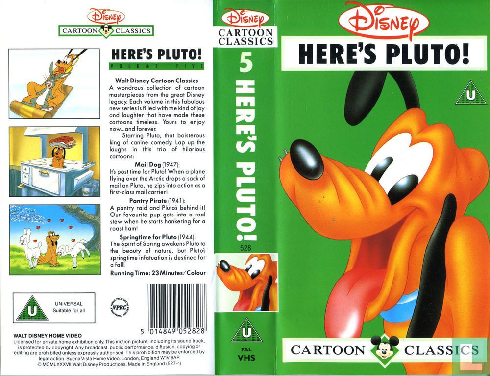 Here's Pluto! VHS 5 (1987) - VHS video tape - LastDodo