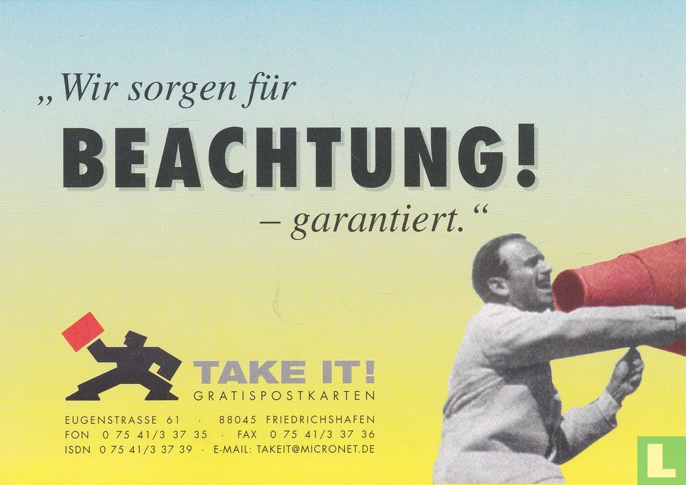 Take it! "Gratis! Postkarten"