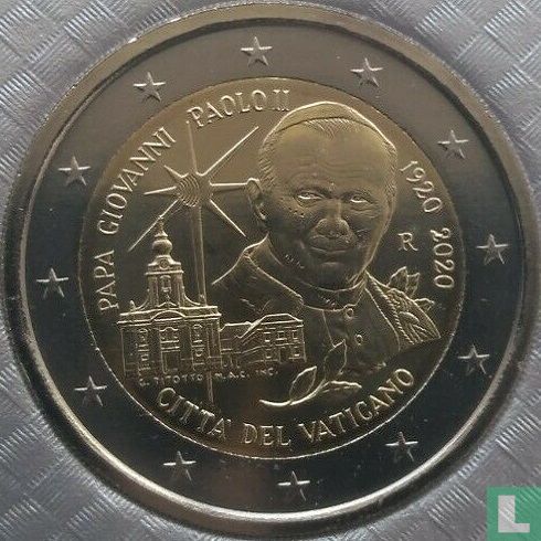 Vatican 2 euro 2020 (folder) "100th anniversary Birth of pope John Paul ...