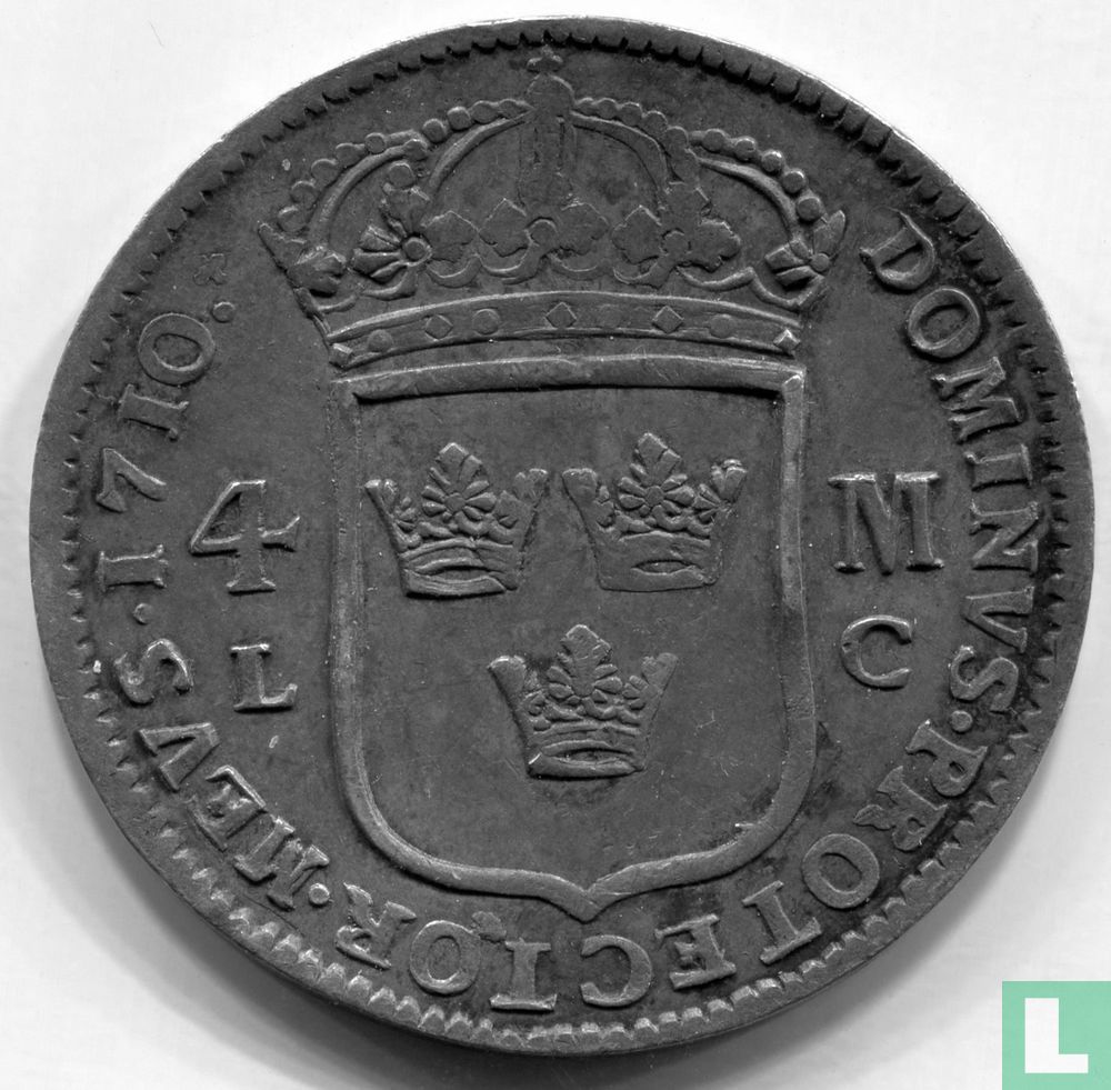 Suède 4 mark 1710