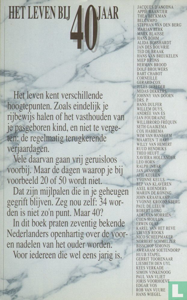 Het leven bij 40 jaar
