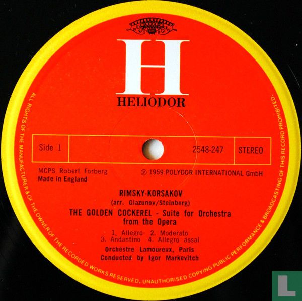 Classical Music from Russia LP 2548 247 (1976) - Markevitch, Igor ...