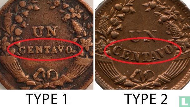 Peru 1 centavo 1937 (type 2)