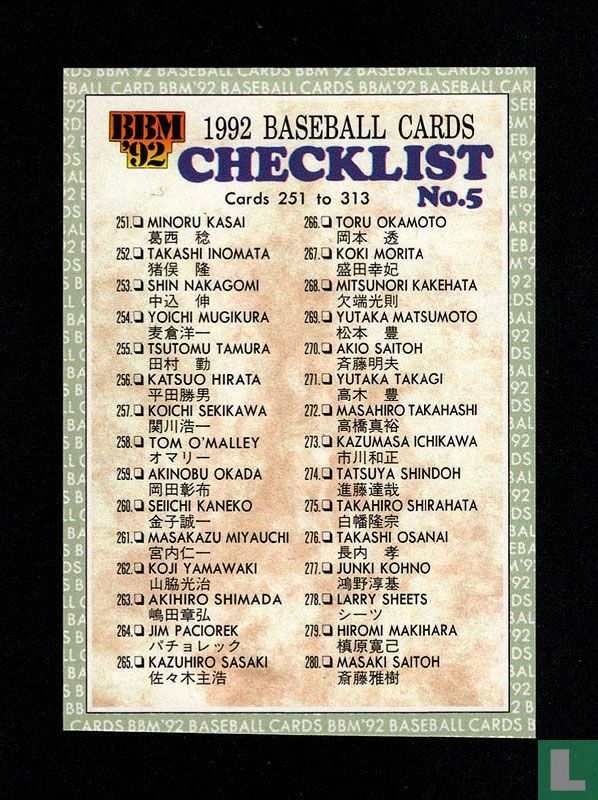 Checklist No.5